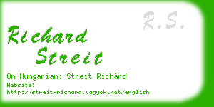 richard streit business card