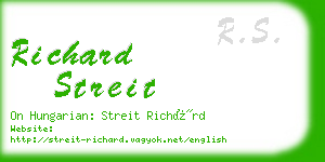 richard streit business card